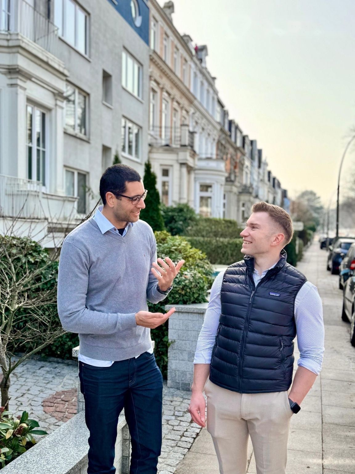 GRADTEC's founders on a Hamburg street
